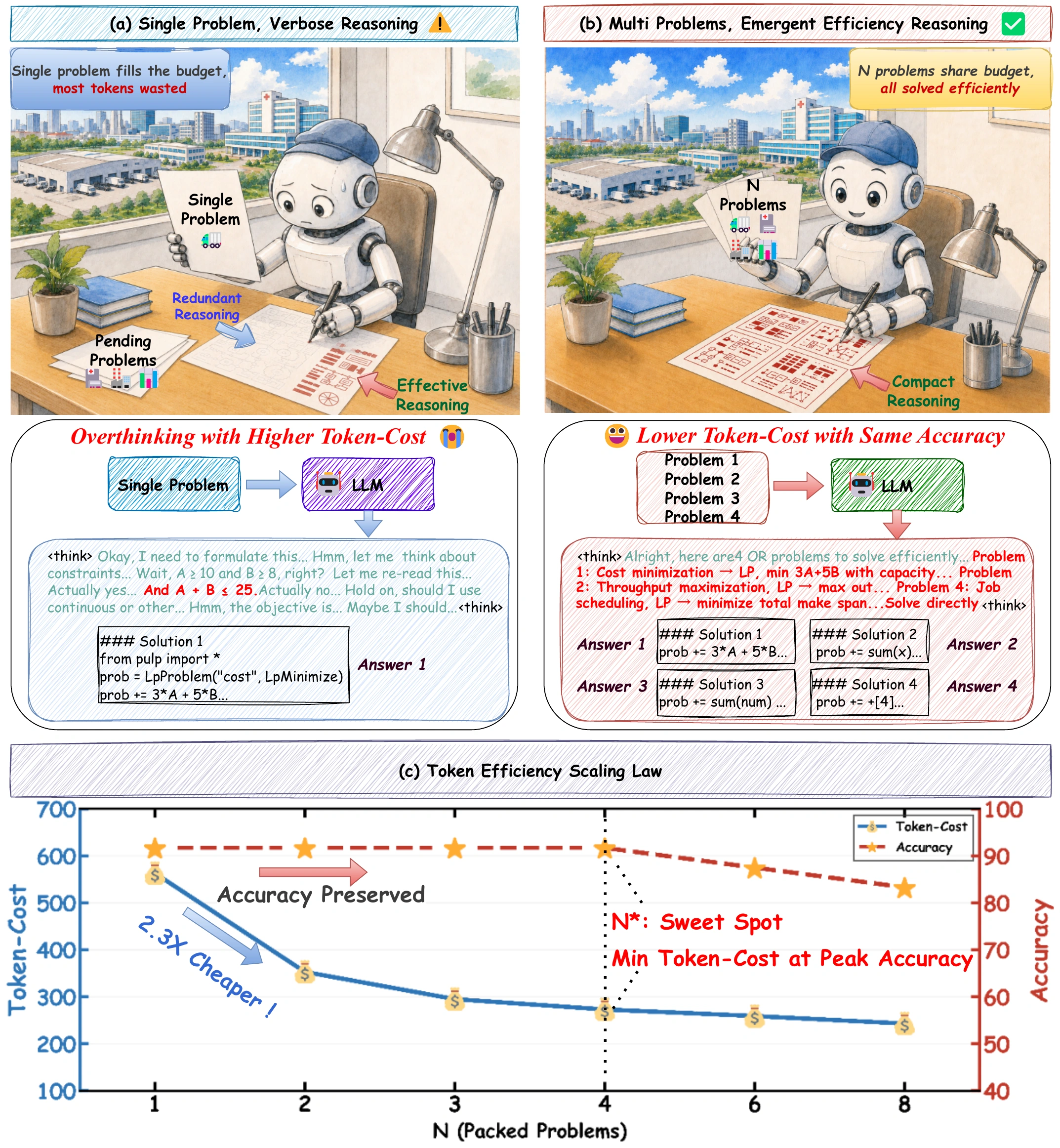 Spend Reasoning Where It Counts: Concise LLM Operations Research Modeling